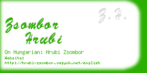 zsombor hrubi business card